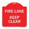 Signmission Designer Series Sign-Fire Lane Keep Clear, Red & White Aluminum Sign, 18" x 18", RW-1818-23983 A-DES-RW-1818-23983 - alternate 1